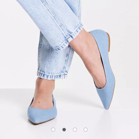 Lucky Brand Bylando Denim Pointy Flats - Picture 2 of 7